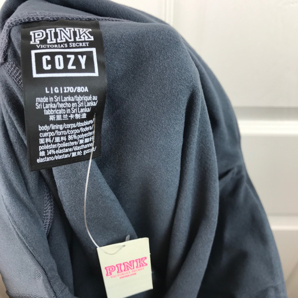 NWT Victoria's Secret PINK Cozy Leggings Gray - Picture 4 of 4